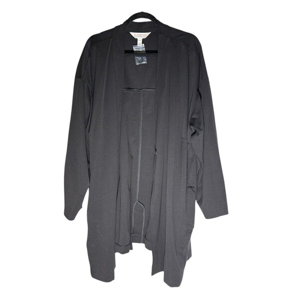 Isaac Mizrahi Elements 4x Black Single Button Frnt Sweater Cardigan A465895 NWOT - Picture 2 of 14